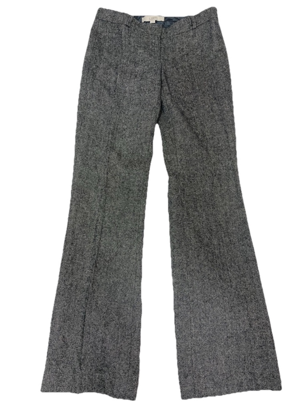 Loft Gray Flared Dress Pants Wool Blend Women’s Size 0 - Picture 1 of 11